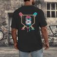 Baseball 8 Year Old Ice Cream Drip 8th Birthday Boys Player Men's Back Print T-Shirt