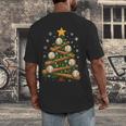 Baseball Bat Christmas Tree Lights Holiday Xmas Men's Back Print T-Shirt Baseball Bat Christmas Tree Lights Holiday Xmas Men's Back Print T-Shirt