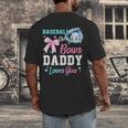 Baseball Or Bows Your Daddy Loves You Gender Reveal Matching Men's Back Print T-Shirt Baseball Or Bows Your Daddy Loves You Gender Reveal Matching Men's Back Print T-Shirt