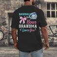 Baseball Or Bows Your Grandma Loves You Gender Reveal Men's Back Print T-Shirt Baseball Or Bows Your Grandma Loves You Gender Reveal Men's Back Print T-Shirt