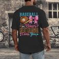Baseball Or Bows Great Grandma Loves You Gender Reveal Men's Back Print T-Shirt
