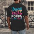 Baseball Or Bows Poppa Loves You Gender Reveal Men's Back Print T-Shirt Baseball Or Bows Poppa Loves You Gender Reveal Men's Back Print T-Shirt