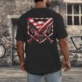 Baseball Candy Cane Christmas Baseball Ice Cream Drip Boys Men's Back Print T-Shirt