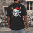 Baseball Christmas Lights Santa Christmas Baseball Player Men's Back Print T-Shirt Baseball Christmas Lights Santa Christmas Baseball Player Men's Back Print T-Shirt