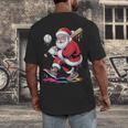 Baseball Christmas Santa Claus Batter Baseball Drip Men's Back Print T-Shirt Baseball Christmas Santa Claus Batter Baseball Drip Men's Back Print T-Shirt