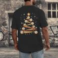 Baseball Christmas Tree Light Xmas Baseball Men's Back Print T-Shirt