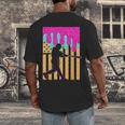 Baseball Drip Bat Boys Ice Cream American Flag 4th Of July Men's Back Print T-Shirt Baseball Drip Bat Boys Ice Cream American Flag 4th Of July Men's Back Print T-Shirt