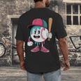 Baseball Drip Boys Ice Cream Youth Men's Back Print T-Shirt