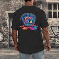 Baseball Drip Ice Cream 67 Lifestyle 101 Men's Back Print T-Shirt Baseball Drip Ice Cream 67 Lifestyle 101 Men's Back Print T-Shirt