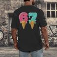 Baseball Drip Ice Cream 67 Baseball Men's Back Print T-Shirt Baseball Drip Ice Cream 67 Baseball Men's Back Print T-Shirt