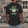 Baseball Drip Ice Cream Boys Kids Shamrock St Patricks Day Men's Back Print T-Shirt