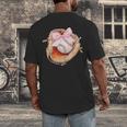 Baseball Drip Ice Cream Coquette Pink Bow Baseball Player Men's Back Print T-Shirt