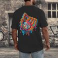 Baseball Drip Ice Cream Sprinkles Baseball Glove For Boys Men's Back Print T-Shirt