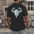 Baseball Drip Ice Cream Strong Character Men's Back Print T-Shirt Baseball Drip Ice Cream Strong Character Men's Back Print T-Shirt
