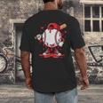 Baseball Drip Icecream Men Boy Valentine Men's Back Print T-Shirt Baseball Drip Icecream Men Boy Valentine Men's Back Print T-Shirt