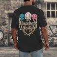 Baseball Drip Icecream Men's Back Print T-Shirt Baseball Drip Icecream Men's Back Print T-Shirt