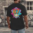 Baseball Drip Jersey Number 67 For Players & 67th Birthday Men's Back Print T-Shirt Baseball Drip Jersey Number 67 For Players & 67th Birthday Men's Back Print T-Shirt