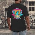 Baseball Drip Jersey Number 77 For Players & 77th Birthday Men's Back Print T-Shirt Baseball Drip Jersey Number 77 For Players & 77th Birthday Men's Back Print T-Shirt