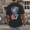 Baseball Drip Number 67 Player 67th Birthday Ice Cream 67 Men's Back Print T-Shirt Baseball Drip Number 67 Player 67th Birthday Ice Cream 67 Men's Back Print T-Shirt