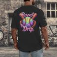 Baseball Drip Respect The Drip Purple Ice Cream Sprinkles Men's Back Print T-Shirt