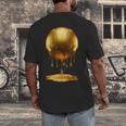 Baseball Dripping Drip Gold Sport Player Coach Baller Men's Back Print T-Shirt Baseball Dripping Drip Gold Sport Player Coach Baller Men's Back Print T-Shirt