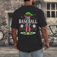 The Baseball Elf Christmas Sport Lovers Xmas Elf Men's Back Print T-Shirt