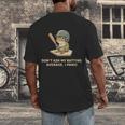 Baseball Frog Saying Batting Retro Artwork Men's Back Print T-Shirt Baseball Frog Saying Batting Retro Artwork Men's Back Print T-Shirt