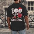 Baseball Happy 100 Days Of School Boy Girl Kid Teacher Men's Back Print T-Shirt