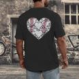 Baseball Heart Love Game Sports Fan Game Day Men's Back Print T-Shirt Baseball Heart Love Game Sports Fan Game Day Men's Back Print T-Shirt