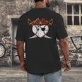 Baseball Heart Pirate Hat Crossed Swords Men Boys Kids Youth Men's Back Print T-Shirt