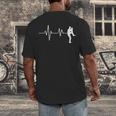 Baseball Heartbeat Pitcher Position Simple Line Art Men's Back Print T-Shirt Baseball Heartbeat Pitcher Position Simple Line Art Men's Back Print T-Shirt