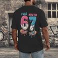 Baseball Ice Cream I Was 6 Now I'm 7 67 Birthday Boy Men's Back Print T-Shirt Baseball Ice Cream I Was 6 Now I'm 7 67 Birthday Boy Men's Back Print T-Shirt