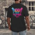 Baseball Ice Cream Drip 100 Days Of School Boys Girls 100th Men's Back Print T-Shirt
