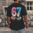 Baseball Ice Cream Drip 67 Hands Six Seven Boys Men's Back Print T-Shirt