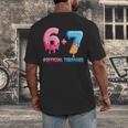 Baseball Ice Cream Drip 67 Official Teenager 13th Birthday Men's Back Print T-Shirt