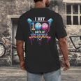 Baseball Ice Cream Drip I Hit 100 Days Of School Boys Kids Men's Back Print T-Shirt