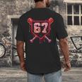 Baseball Ice Cream Drip Number 67 Meme Valentine Couple Love Men's Back Print T-Shirt Baseball Ice Cream Drip Number 67 Meme Valentine Couple Love Men's Back Print T-Shirt