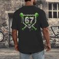 Baseball Ice Cream Drip Number 67 Player 67th Birthday Kids Men's Back Print T-Shirt Baseball Ice Cream Drip Number 67 Player 67th Birthday Kids Men's Back Print T-Shirt