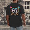 Baseball Ice Cream Drip Number 67 Player Six Seven Meme 6 7 Men's Back Print T-Shirt Baseball Ice Cream Drip Number 67 Player Six Seven Meme 6 7 Men's Back Print T-Shirt