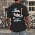Baseball Ice Cream Drip Sports Boys Kids Youth Men Men's Back Print T-Shirt
