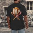 Baseball Ice Cream Drip Style Melting Ice Cream Youth Teen Men's Back Print T-Shirt