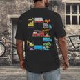 Baseball Ice Cream Drip Vehicles Youth Baseball Drip Men's Back Print T-Shirt