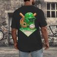 Baseball Life Style Ice Cream Drip Green Men's Back Print T-Shirt
