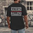 Baseball Player Raising Ballers Game Day Respect The Drip Men's Back Print T-Shirt