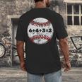 Baseball Red Stitches Sport Graphic 6432 Men's Back Print T-Shirt Baseball Red Stitches Sport Graphic 6432 Men's Back Print T-Shirt