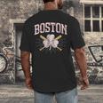 Baseball Shamrock Boston Massachusetts St Patrick’s Day Men's Back Print T-Shirt