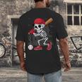 Baseball Skeleton Halloween Playing Men's Back Print T-Shirt Baseball Skeleton Halloween Playing Men's Back Print T-Shirt