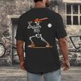 Baseball Skeleton Spooky Boys Halloween Baseball Player Men's Back Print T-Shirt