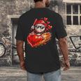 Baseball Valentine's Day Drip Ice Cream Team Men's Back Print T-Shirt