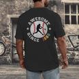 Birthday Baseball Lover 40 Years Old Awesome Since 1986 Men's Back Print T-Shirt